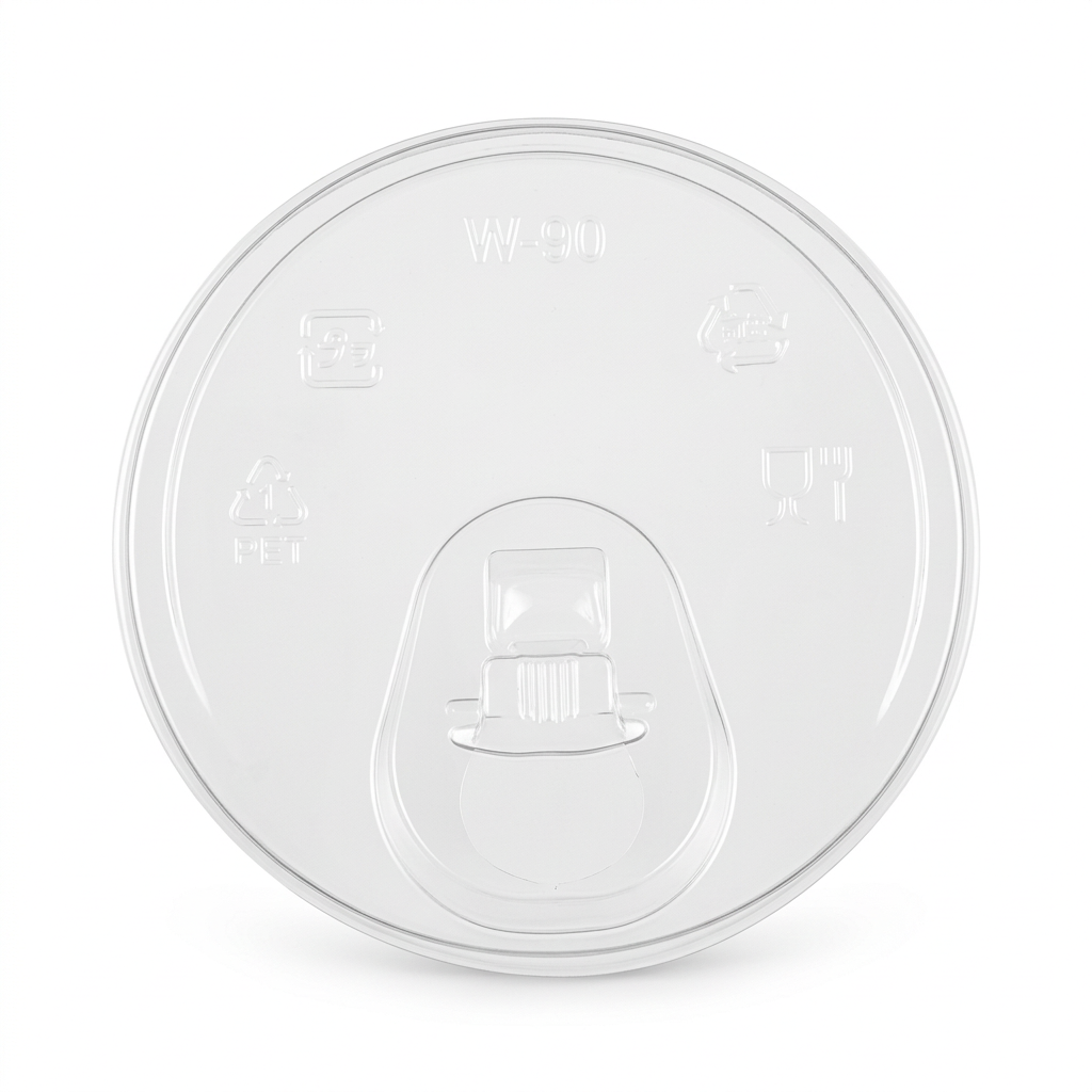 98mm PET Wide-Opening Lid (Clear)