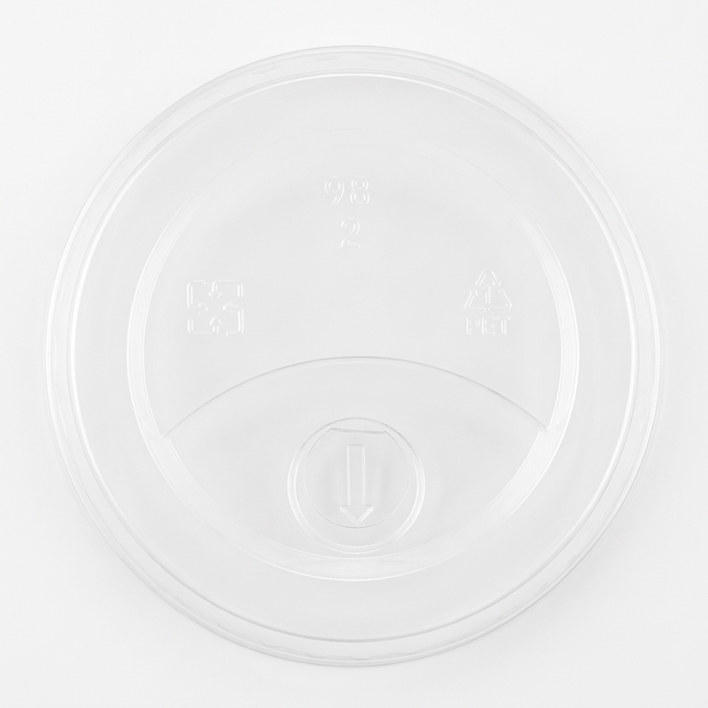98mm PET High Lid (Clear)
